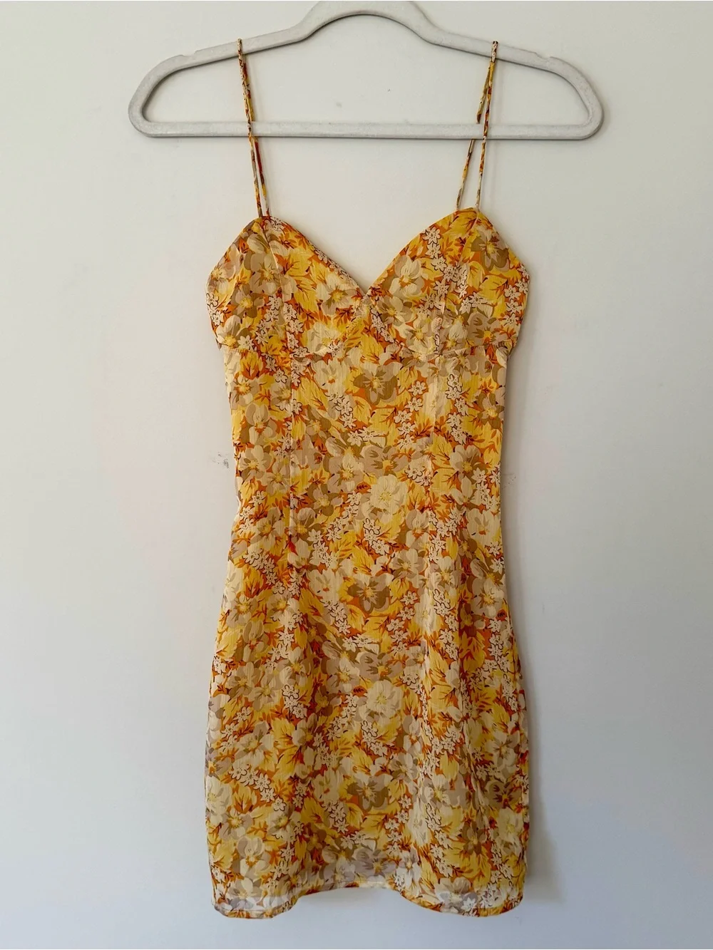 Sabo Skirt Reece Cami Dress & Matching Button Down Shirt Set, Yellow Floral – XS